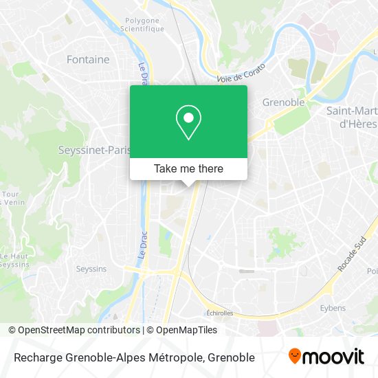 Recharge Grenoble-Alpes Métropole map