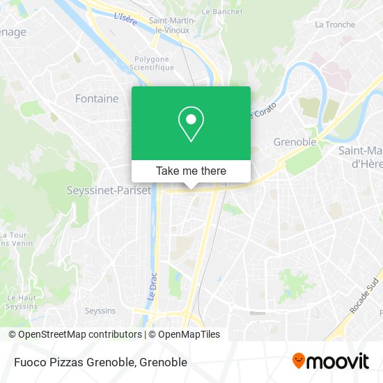 Fuoco Pizzas Grenoble map