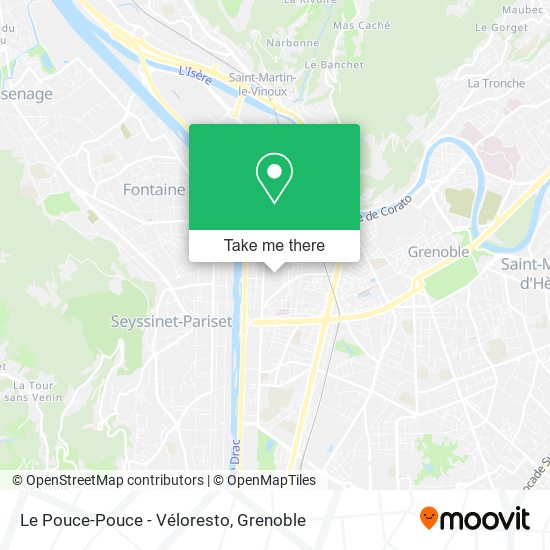 Le Pouce-Pouce - Véloresto map