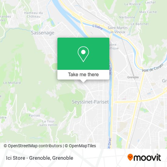 Mapa Ici Store - Grenoble