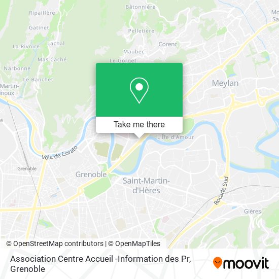 Association Centre Accueil -Information des Pr map
