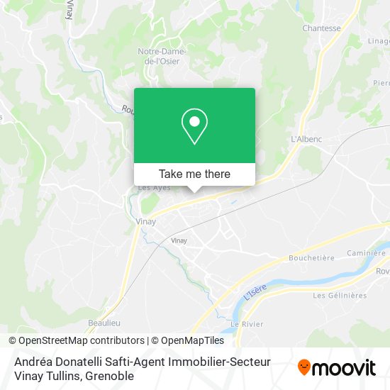 Andréa Donatelli Safti-Agent Immobilier-Secteur Vinay Tullins map