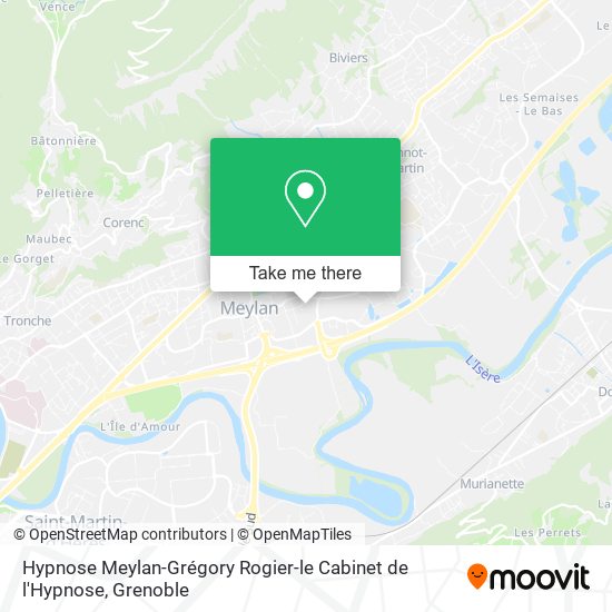Hypnose Meylan-Grégory Rogier-le Cabinet de l'Hypnose map