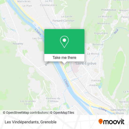 Les Vindépendants map