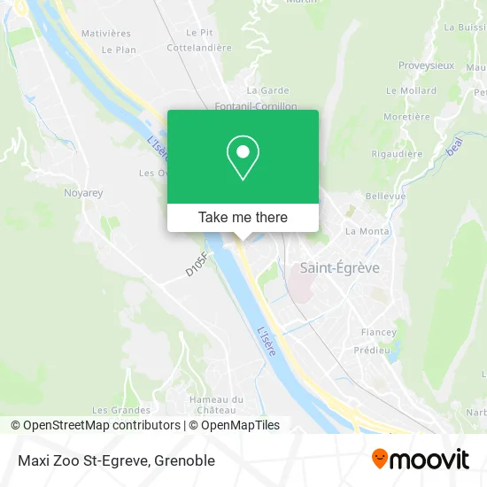 Maxi Zoo St-Egreve map