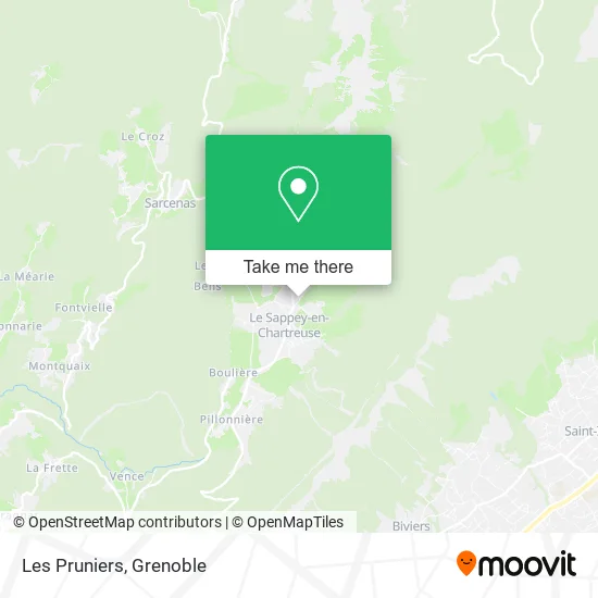 Les Pruniers map