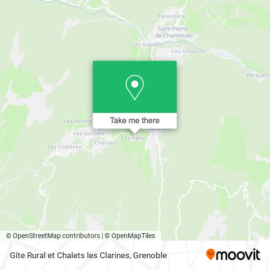 Gîte Rural et Chalets les Clarines map