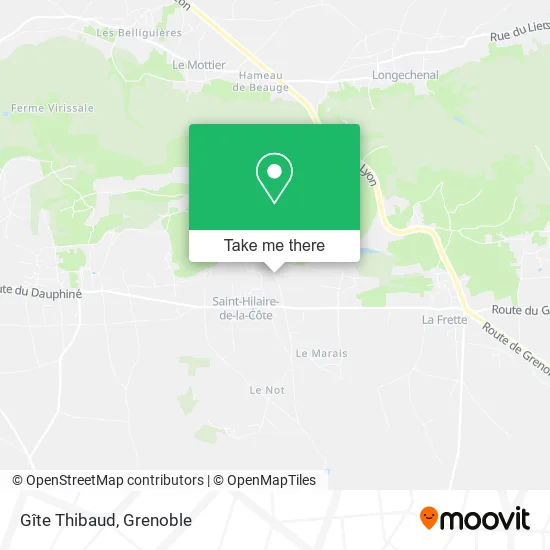 Gîte Thibaud map