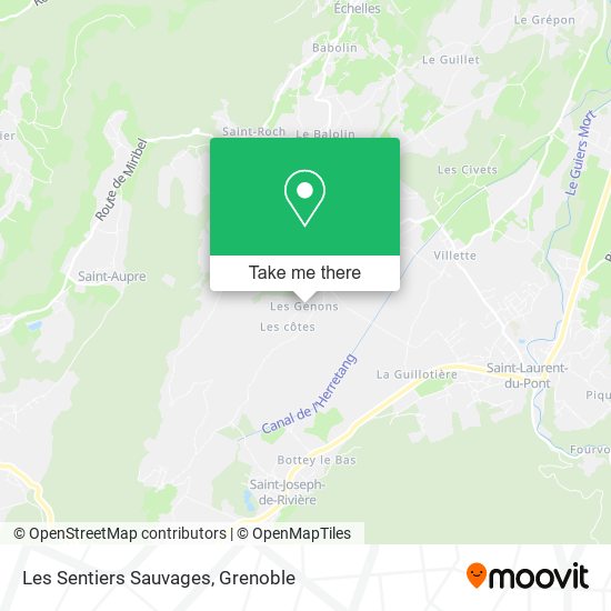 Les Sentiers Sauvages map