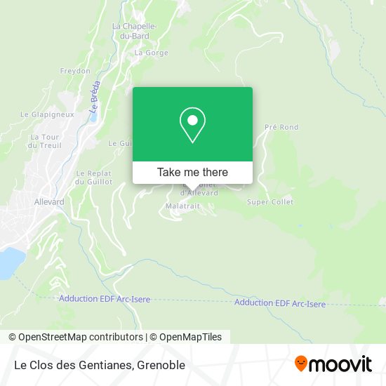 Le Clos des Gentianes map