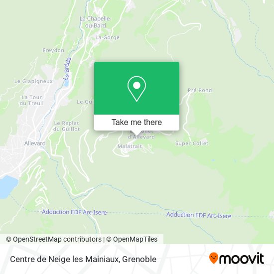Centre de Neige les Mainiaux map
