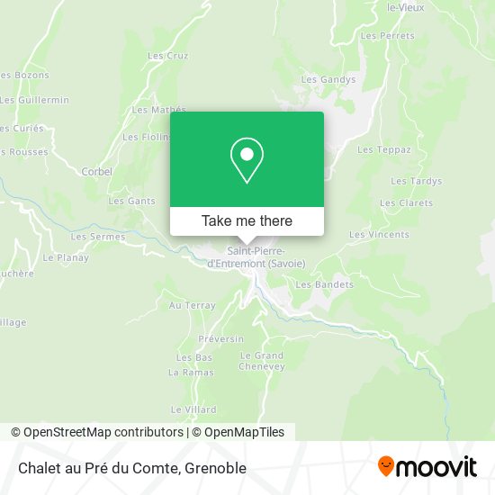 Chalet au Pré du Comte map