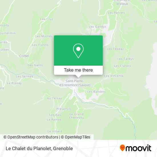 Le Chalet du Planolet map
