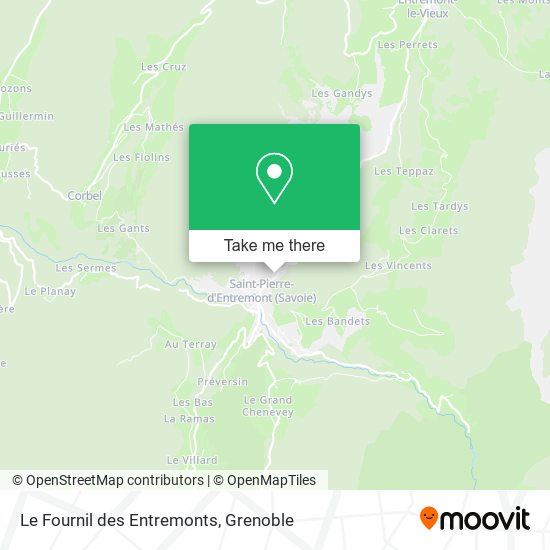 Le Fournil des Entremonts map