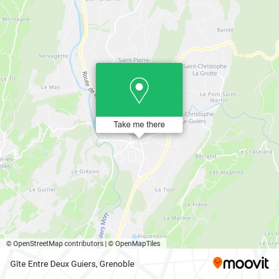 Gîte Entre Deux Guiers map