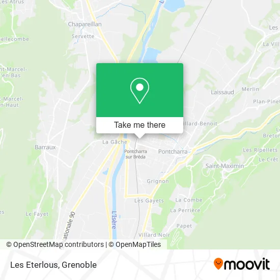 Les Eterlous map