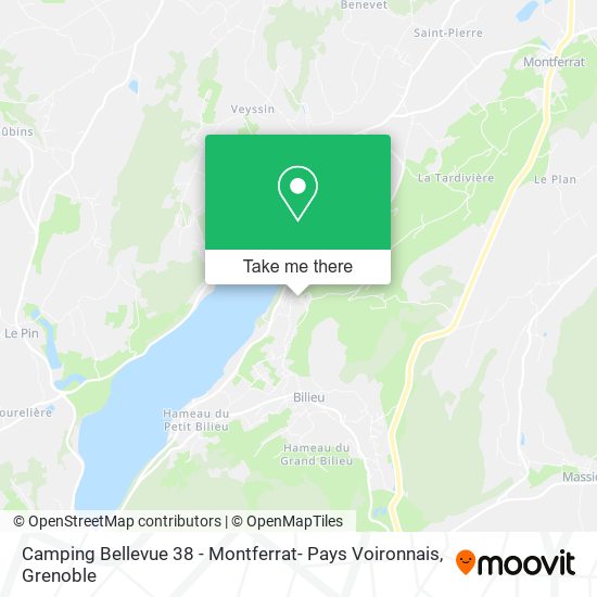 Camping Bellevue 38 - Montferrat- Pays Voironnais map