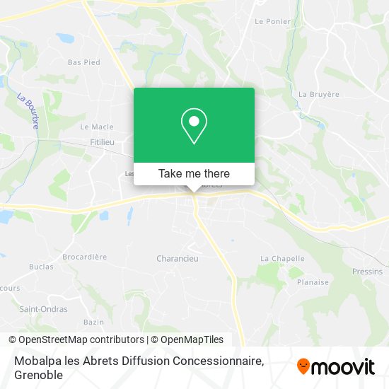 Mobalpa les Abrets Diffusion Concessionnaire map