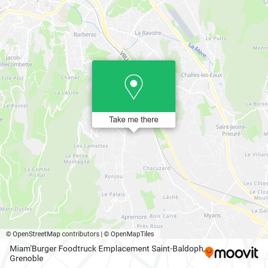 Miam'Burger Foodtruck Emplacement Saint-Baldoph map