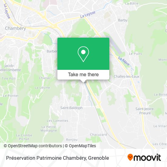 Préservation Patrimoine Chambéry map
