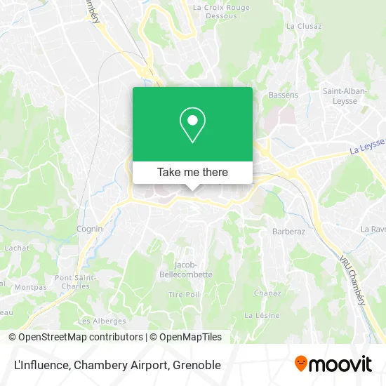 L'Influence, Chambery Airport map