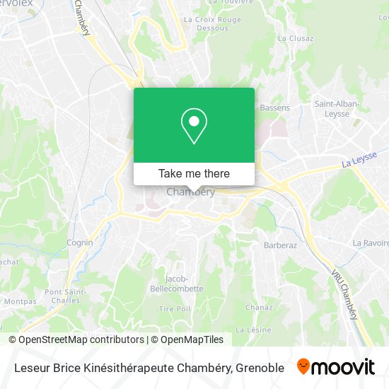 Leseur Brice Kinésithérapeute Chambéry map