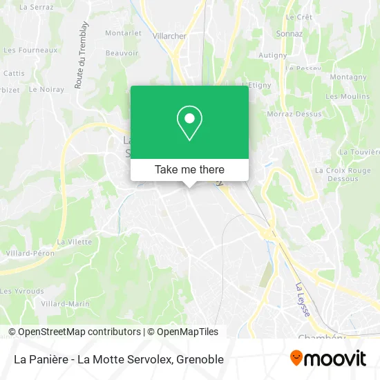 La Panière - La Motte Servolex map