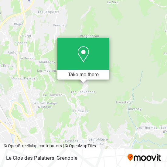 Le Clos des Palatiers map