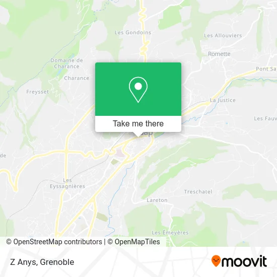 Z Anys map