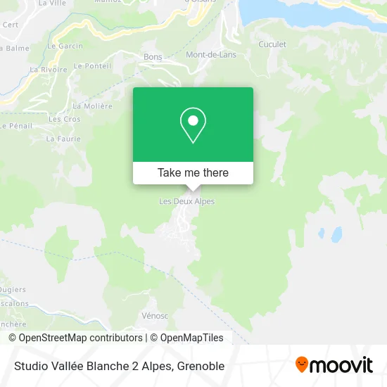 Studio Vallée Blanche 2 Alpes map