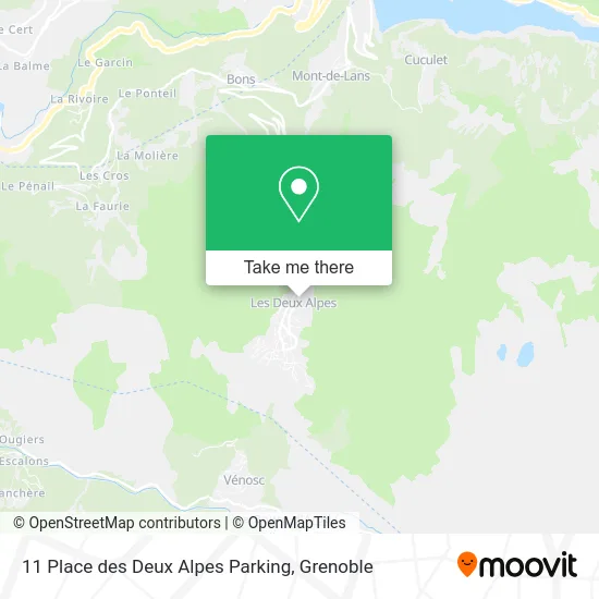 11 Place des Deux Alpes Parking map
