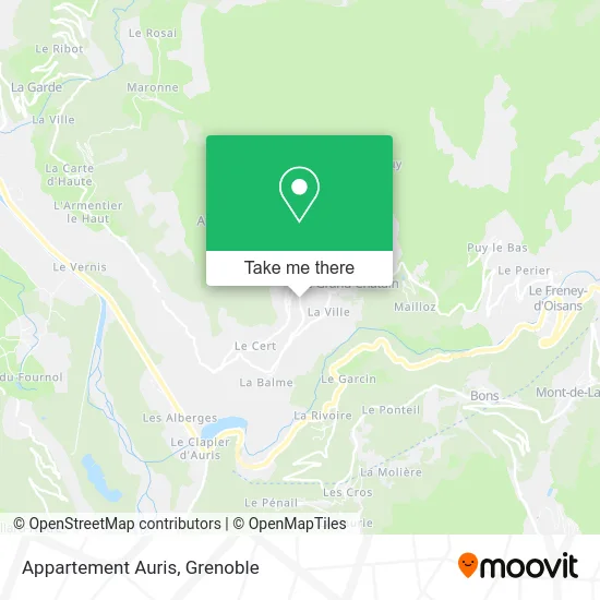 Appartement Auris map