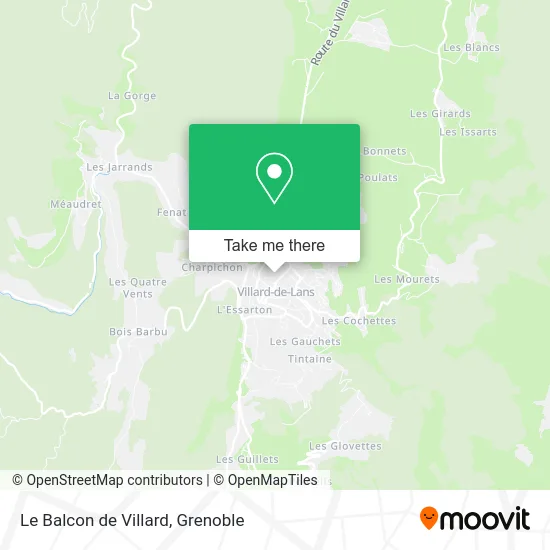 Le Balcon de Villard map