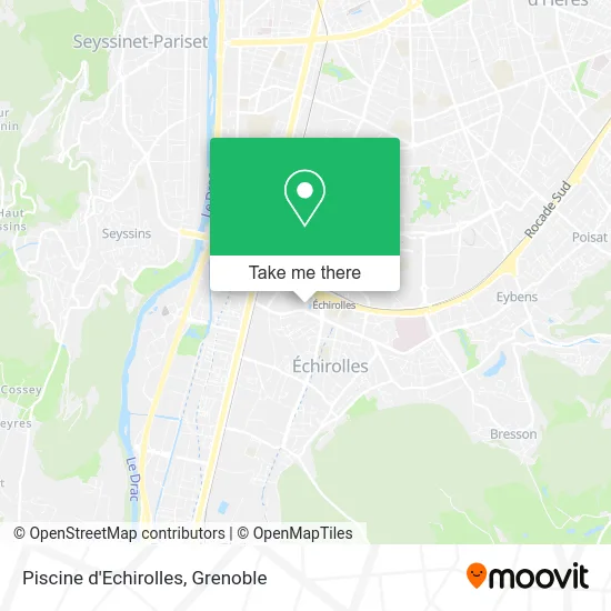 Piscine d'Echirolles map