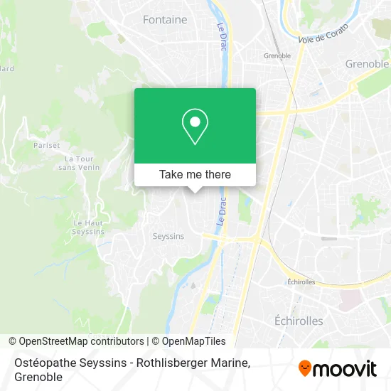 Ostéopathe Seyssins - Rothlisberger Marine map