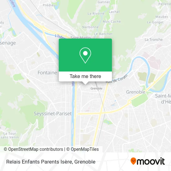 Relais Enfants Parents Isère map