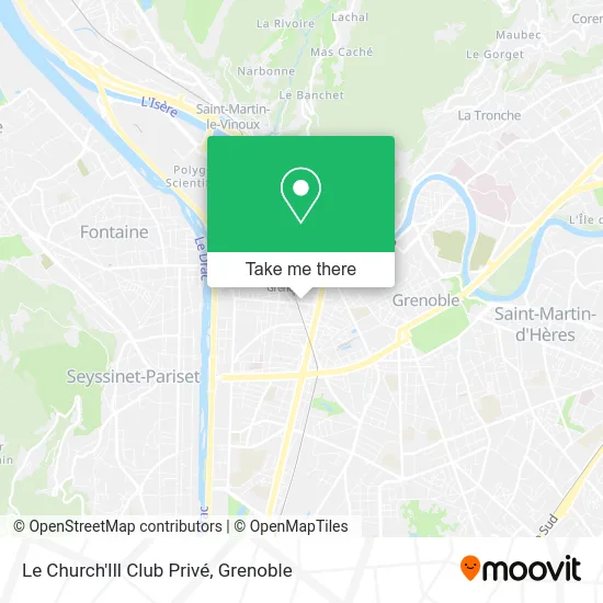 Le Church'Ill Club Privé map