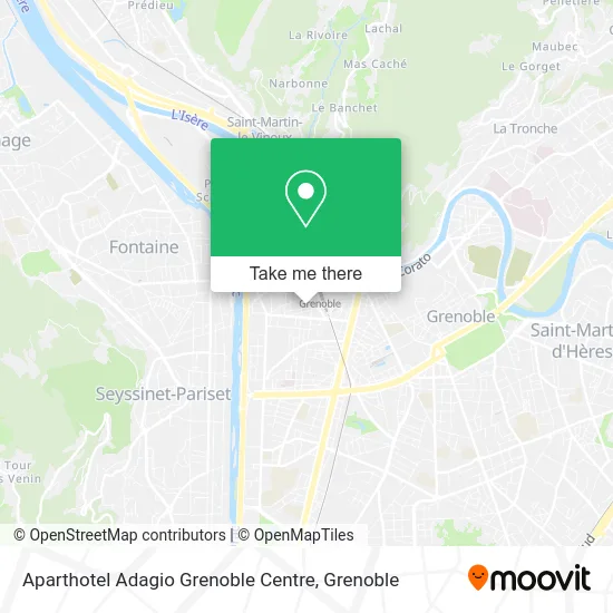 Aparthotel Adagio Grenoble Centre map