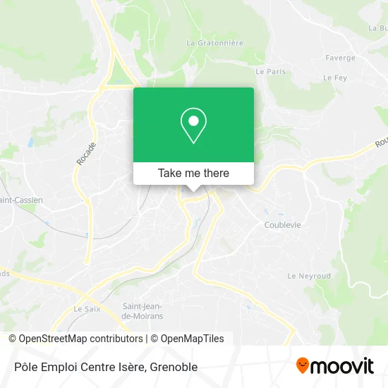 Pôle Emploi Centre Isère map