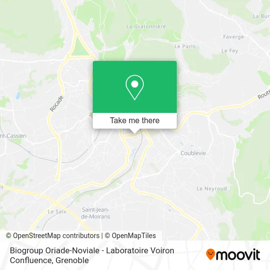 Biogroup Oriade-Noviale - Laboratoire Voiron Confluence map