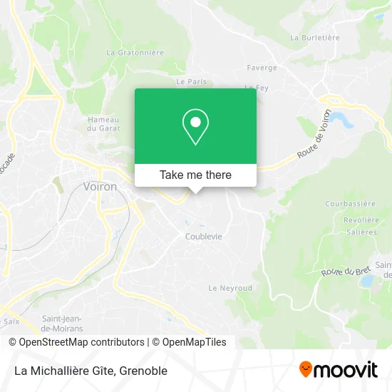 La Michallière Gîte map
