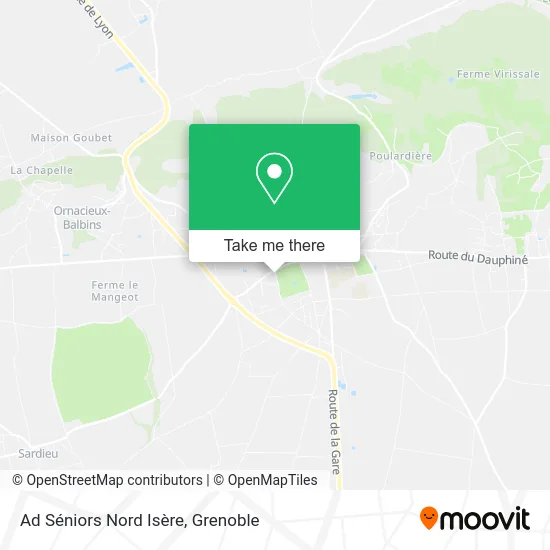 Ad Séniors Nord Isère map