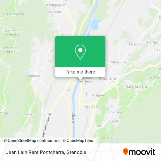 Jean Lain Rent Pontcharra map