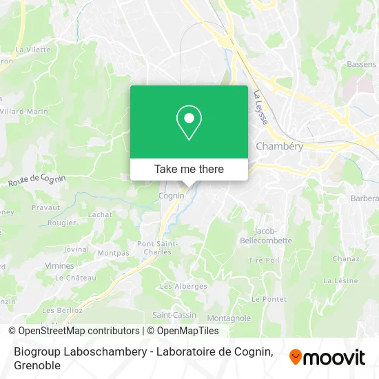Biogroup Laboschambery - Laboratoire de Cognin map
