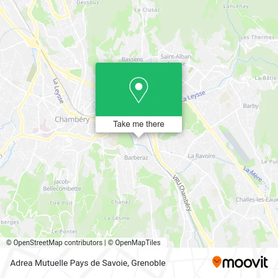 Adrea Mutuelle Pays de Savoie map