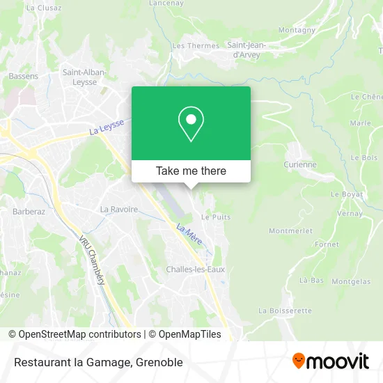Restaurant la Gamage map