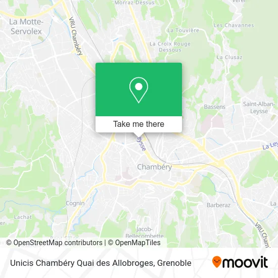 Unicis Chambéry Quai des Allobroges map