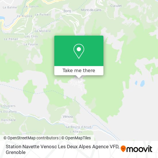 Station Navette Venosc Les Deux Alpes Agence VFD map