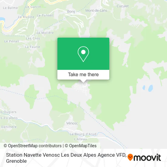 Station Navette Venosc Les Deux Alpes Agence VFD map
