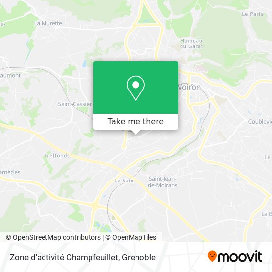 Zone d'activité Champfeuillet map